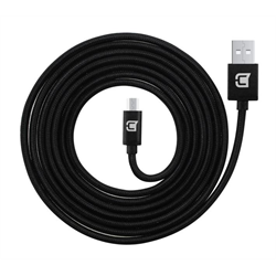 Caseco USB A to Micro USB Cable (2 Meter - Braided - Charcoal)